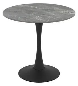 Masa bucatarie/living rotunda 80*74 cm Ceramica Alb marmorat,Viva