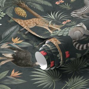 Tapet Animale tropicale realiste printre plante, Tapet natura, a00427 : Uwalls.ro