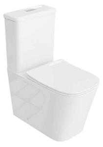 Set vas WC monobloc, Spectrum, Terra, Rimless Protect, cu capac și rezervor, alb