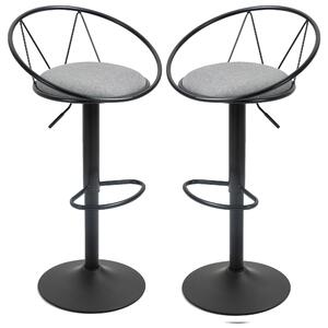 Homcom Set 2 Scaune de Bar – Pivotante, Maro, Reglabile 78–100 cm | Aosom Romania
