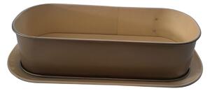 Forma copt ovala 30x10.5x5.5cm, auriu, invelis ceramic bej