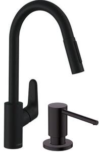 Set baterie bucătărie Hansgrohe Focus 31815670, dozator de lichid Hansgrohe A41 40438670