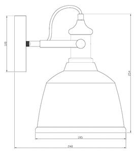 GTV Muscari II lampă de perete 1x40 W alb OS-MUSC-II-00-DEC