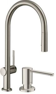Set baterie bucătărie Hansgrohe Talis M54 72801800, dozator de lichid Hansgrohe A41 40438800