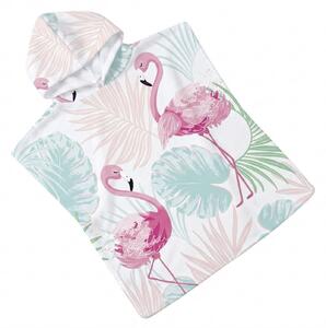 Poncho pentru copii FLAMINGO colorat 60x120 cm