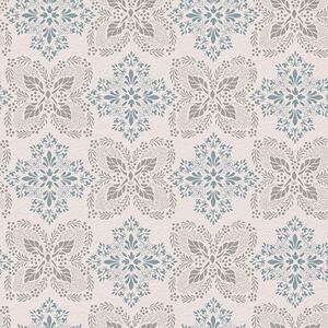Tapet Modele simetrice de frunze gri-albastru, Tapet flori, a00467 : Uwalls.ro