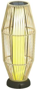 Outsunny Lampă Solară de Grădină cu Iluminare LED din Rattan, Gri | Aosom Romania