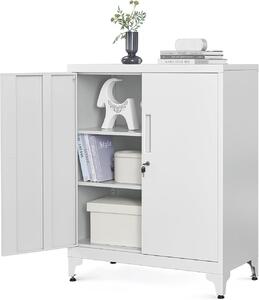 Dulap de depozitare din metal, Songmics, Gray, 40 x 80 x 90 cm