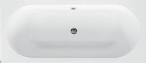 Besco Vitae cadă dreptunghiulară slim 170x75 cm alb #WAV-170-SL