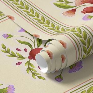 Tapet Ornament decorativ cu rodii și flori, Tapet flori, a00286 : Uwalls.ro
