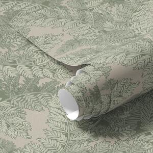 Tapet Model verde cu frunze de ferigă, Tapet flori, a00345 : Uwalls.ro