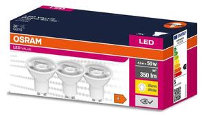 SET 3x bec LED Osram PAR16 GU10/4,5W/230V 2700K
