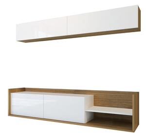 Set mobilier TV alb/natural 180x40 cm Kale - Kalune Design
