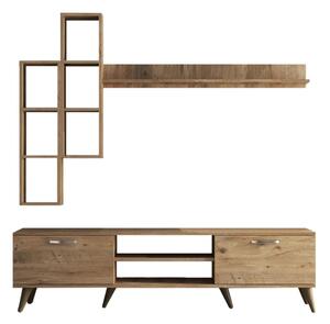 Set mobilier TV cu aspect de lemn de pin 180x48 cm Veronica - Kalune Design