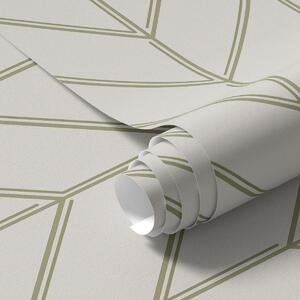 Tapet Geometrie sub formă de brazi cu linii duble, Tapet abstract, a00488 : Uwalls.ro