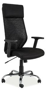 Scaun de birou Q-211, negru, stofa mesh/metal, 69x46x115/124 cm