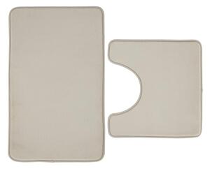 Covorașe de baie bej pentru WC 2 buc. din spumă cu memorie 50x80 cm Anti-Bacterial – Catherine Lansfield