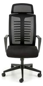 Scaun birou FABIO, negru, stofa clasica, 60x62x118/128 cm