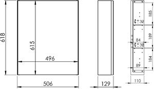 Elita Basic dulap 50x12.9x61.8 cm agățat lateral 904652