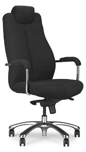 Scaun birou Sonata XXL, negru/crom, stofa clasica/metal, 51x54x119/129