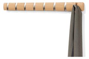 Cuier de perete în culoare naturală din lemn masiv de frasin Flip – Umbra