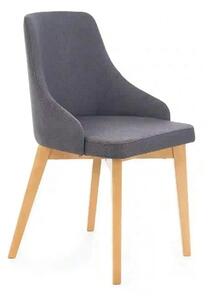 Scaun TOLEDO, gri inchis/stejar miere, stofa clasica, 55x51x82 cm