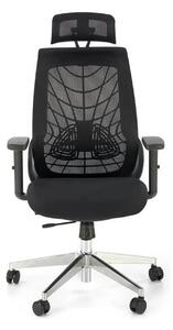 Scaun birou GERONIMO, negru/crom, stofa clasica/metal, 66x67x112/125 c