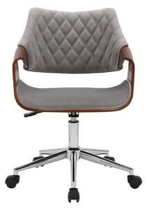 Scaun birou COLT, gri/maro/crom, stofa catifelata/placaj, 58x64x80/90