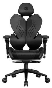 RXGAMER K6-6102 Scaun ergonomic, cotiere 5D, tetiera 2D, mecanism multifunctional inclinare/blocare, pivotant, PU, Negru