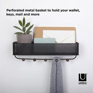 Cuier pentru chei de montat pe perete din metal Estique – Umbra