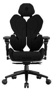RXGAMER K6-6001 Scaun ergonomic, cotiere 5D, tetiera 2D, mecanism multifunctional inclinare/blocare, pivotant, Textil, Negru