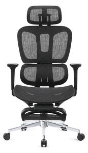 RESIGILAT- ERGOTHRONE Scaun ergonomic, cotiere 2D, suport picioare, Full Mesh, Negru
