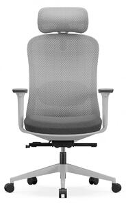 SYNO-HG Scaun ergonomic, suport lombar cu Masaj, sezut translatabil, cotiere 3D, tetiera 2D, Mesh/textil, Gri