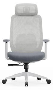 VELA-HW Scaun ergonomic, sezut translatabil, cotiere 3D, tetiera 2D, Mesh/textil, Gri