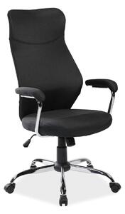 Scaun de birou Q319, negru/crom, stofa/metal/plastic, 64x52x112/122 cm