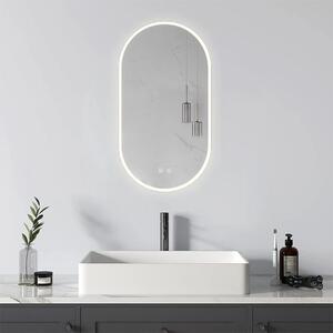 Oglindă baie, Multifuncțională, Iluminare LED Touch, Sistem Dezaburire, 90x60 cm