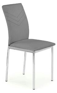 Scaun tapitat K137, gri/crom, piele ecologica/metal, 43X49X92 CM