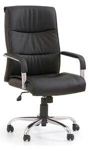 Scaun de birou HAMILTON, negru, piele ecologica, 60x70x102/111 cm