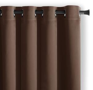 Draperie maro dimout (semi-opacă) 140x175 cm Kierra – Restilo