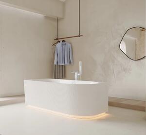 Cada freestanding Yara LED, colt perete stanga, iluminare LED, acril, Alb lucios,160 cm, 5021L LED