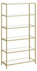 Biblioteca Vasagle Auriu 80x30x176.5 cm