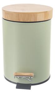 Coș de gunoi verde deschis cu pedală din metal 3 l Greenish – Orion