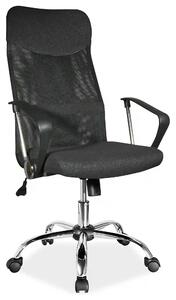 Scaun de birou Q-025, negru, stofa meshm 62x50x107/116 cm