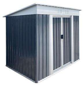 Magazie de Grădină din Oțel Galvanizat, Uși Duble Glisante, 179,3 x 126,5 x 179,7 cm, Gri Antracit