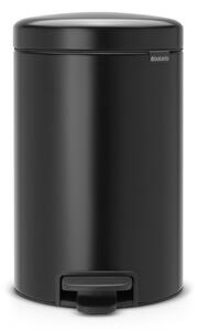 Coș de gunoi negru mat cu pedală din oțel 12 l NewIcon – Brabantia
