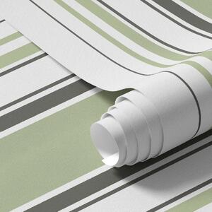 Tapet Fundal alb cu un amestec de dungi verzi și negre, Tapet geometrie, Tapet dungi, a00520 : Uwalls.ro