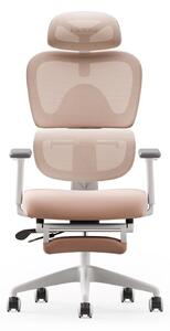 Scaun ergonomic MUSSO E600SE ADAPTIVE, șezut translatabil, cotiere 3D, suport lombar adaptiv, suport picioare, mecanism multifunctional inclinare/blocare, pivotant, Mesh, Roz