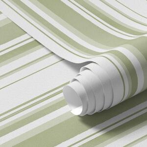 Tapet Dungi verzi de diferite lățimi pe un fond deschis, Tapet geometrie, Tapet dungi, a00523 : Uwalls.ro