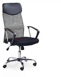 Scaun de birou VIRE, gri/negru/crom, stofa/plasa, 61x63x110/120 cm