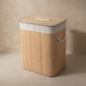 Coș de rufe din bambus cu sac detașabil, 60 l